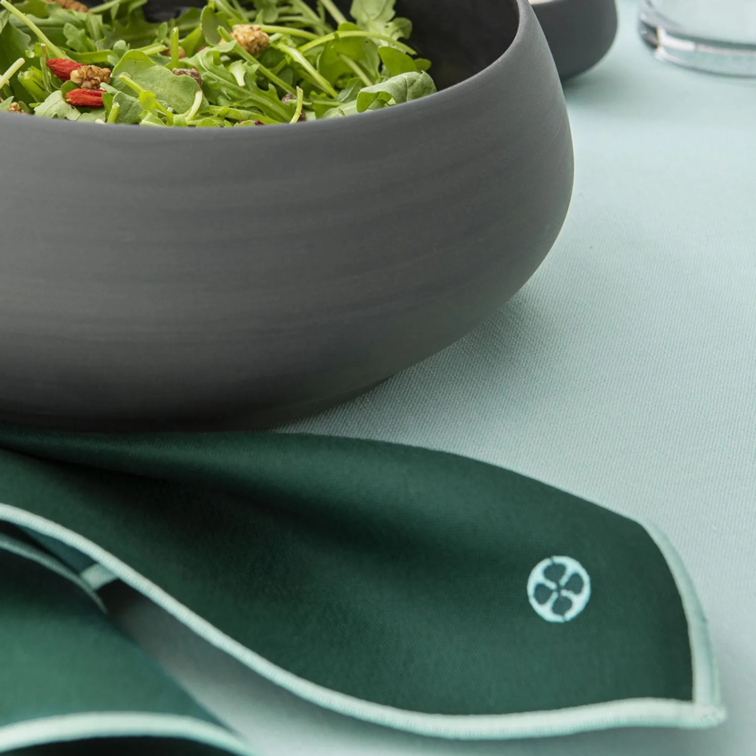 Degrenne Mint Green Cotton & Linen Shades